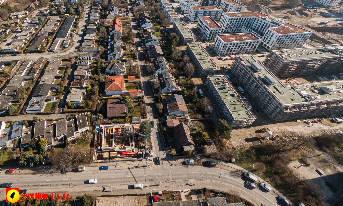 15.02.2023 - Baustell an der Niederalmstraße 16 aus der Luft